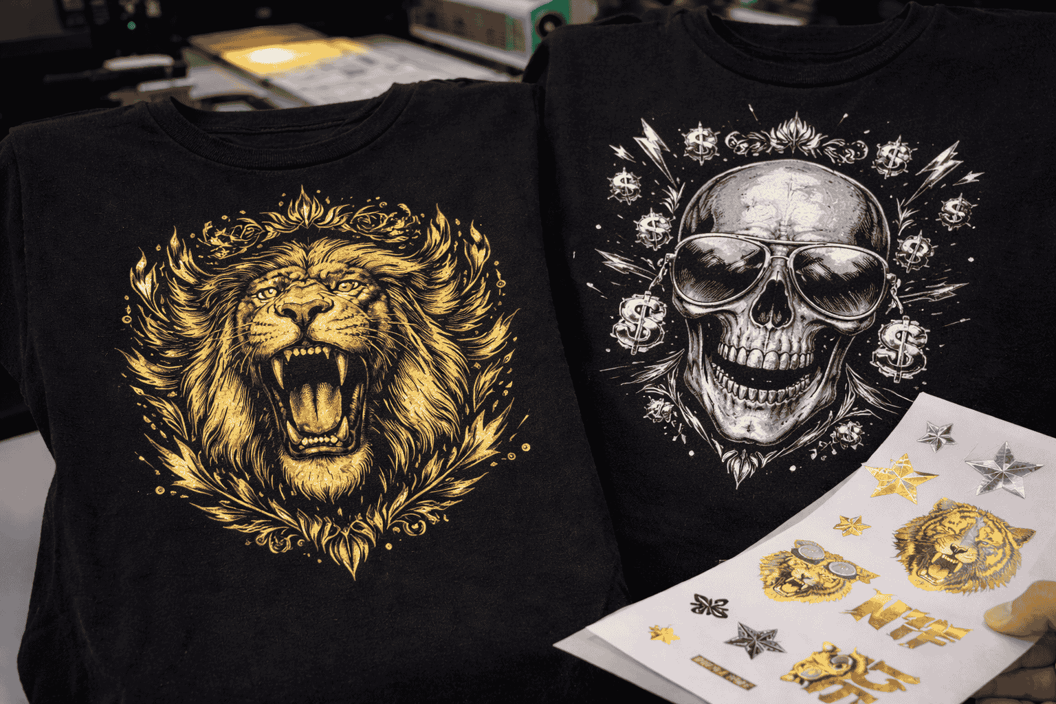 DTF Dorado y Plateado